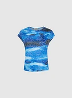 T-shirt abstrait orné