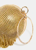 Fringed Crystal Ball Clutch