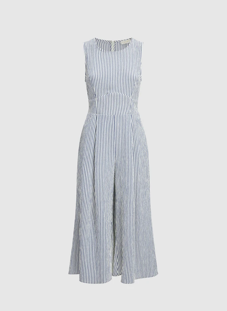 Striped Wide-Leg Jumpsuit