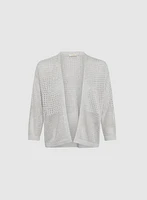 Cardigan court en tricot ajour