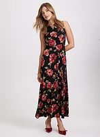 Robe florale à ouverture trou de serrure