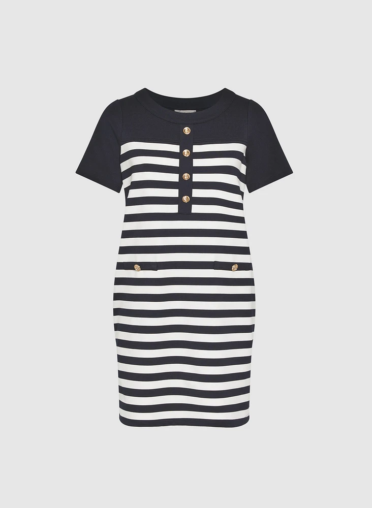 Striped A-Line Dress