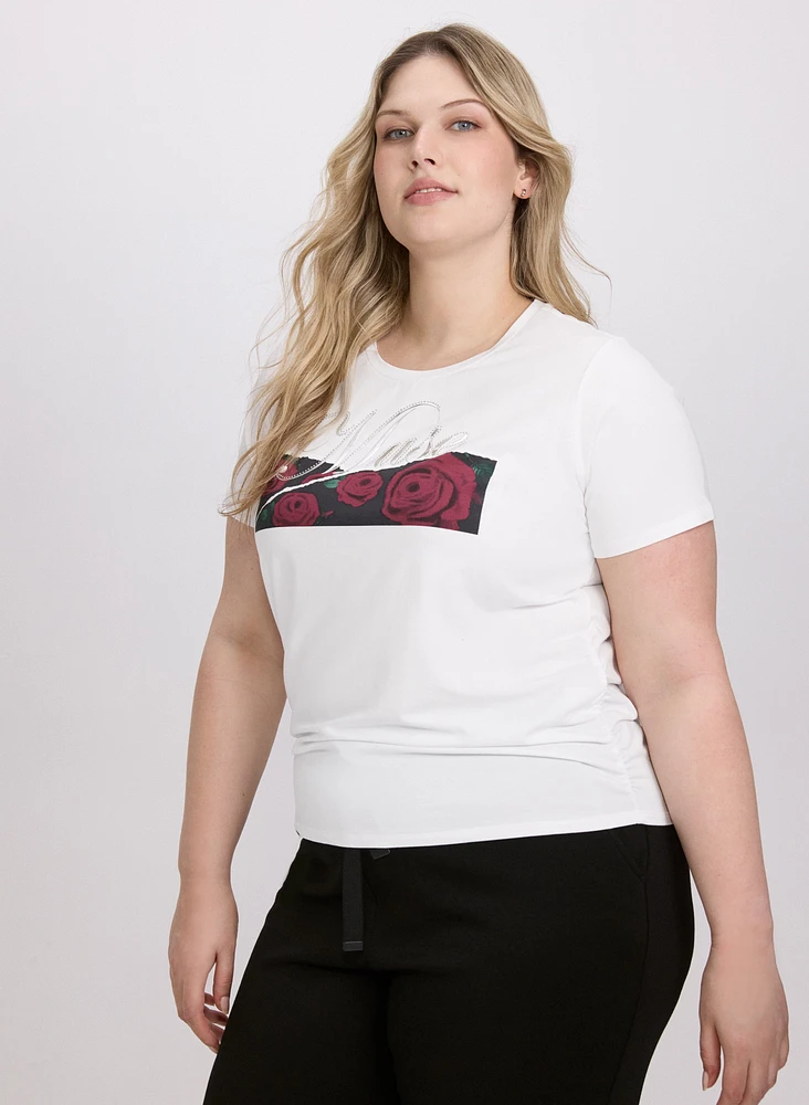 Rose Print T-Shirt