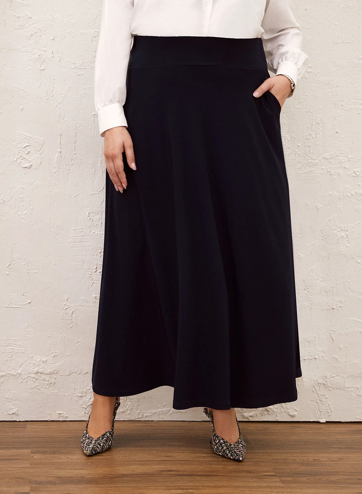 Pull-On Maxi Skirt With Pockets