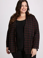 Plaid Knit Fooler Top