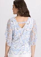 Blouse à motif abstrait
