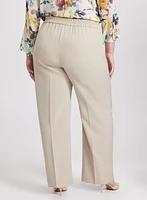 Olivia Elastic-Back Wide-Leg Pants