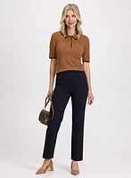 Pantalon Mia à jambe droite – court
