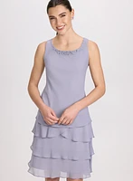 Chiffon Sequin Dress & Jacket Set