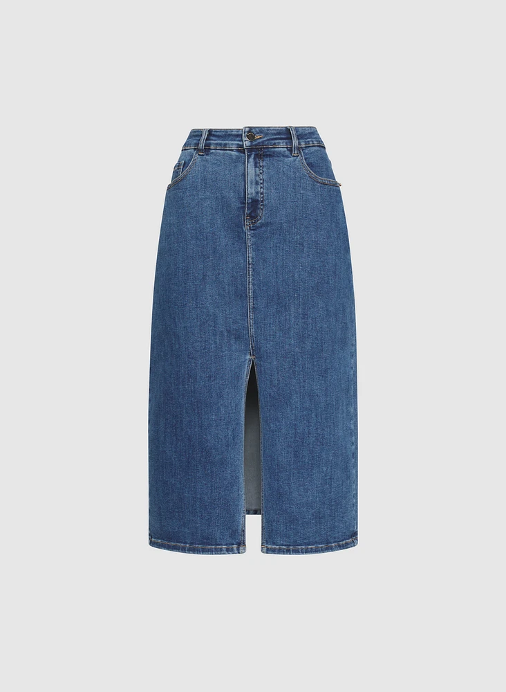 Jupe midi en denim