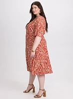 Robe à motif feuilles abstrait