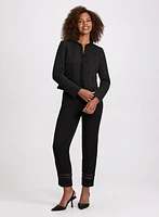 Pantalon Sofia à jambe étroite billes – court