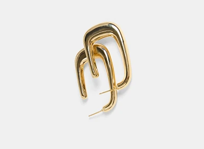 Rectangular Open Hoop Earrings