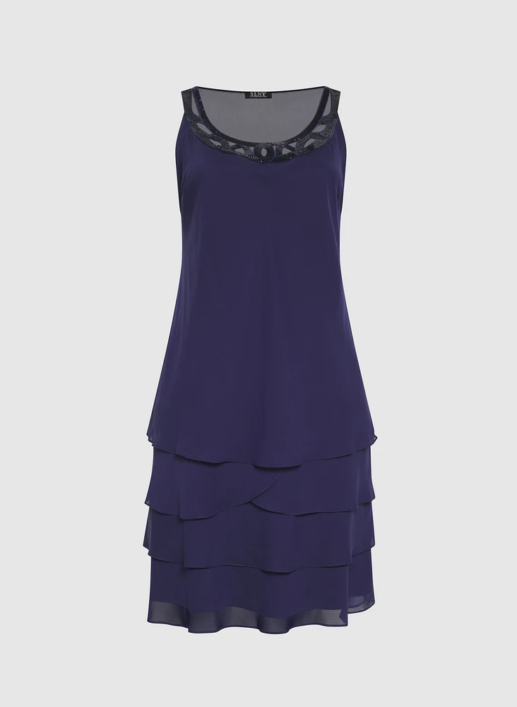 Ensemble à veste et robe en chiffon