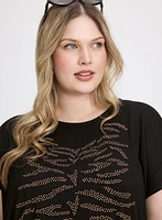 T-shirt à imprimé zèbre