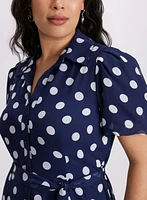 Robe midi à pois