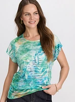 Embellished Shadow Print T-Shirt