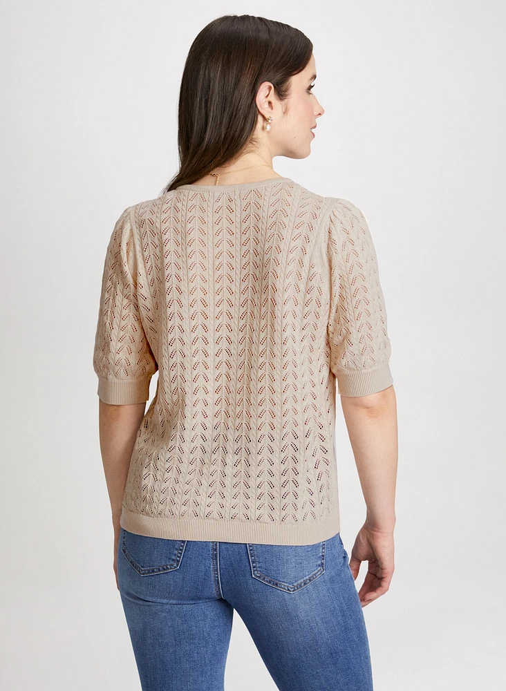 Pull ras-du-cou en tricot