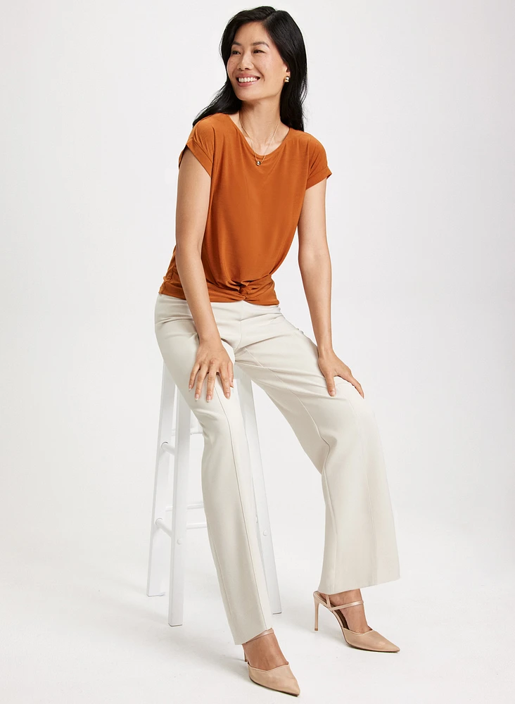 Drop Shoulder Top & Wide Leg Pants