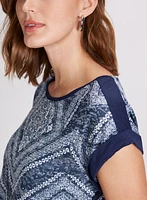 Paisley & Geometric Print T-Shirt