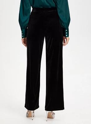 Olivia Velour Wide-Leg Pants – Tall