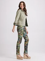 Floral Reversible Slim-Leg Jeans