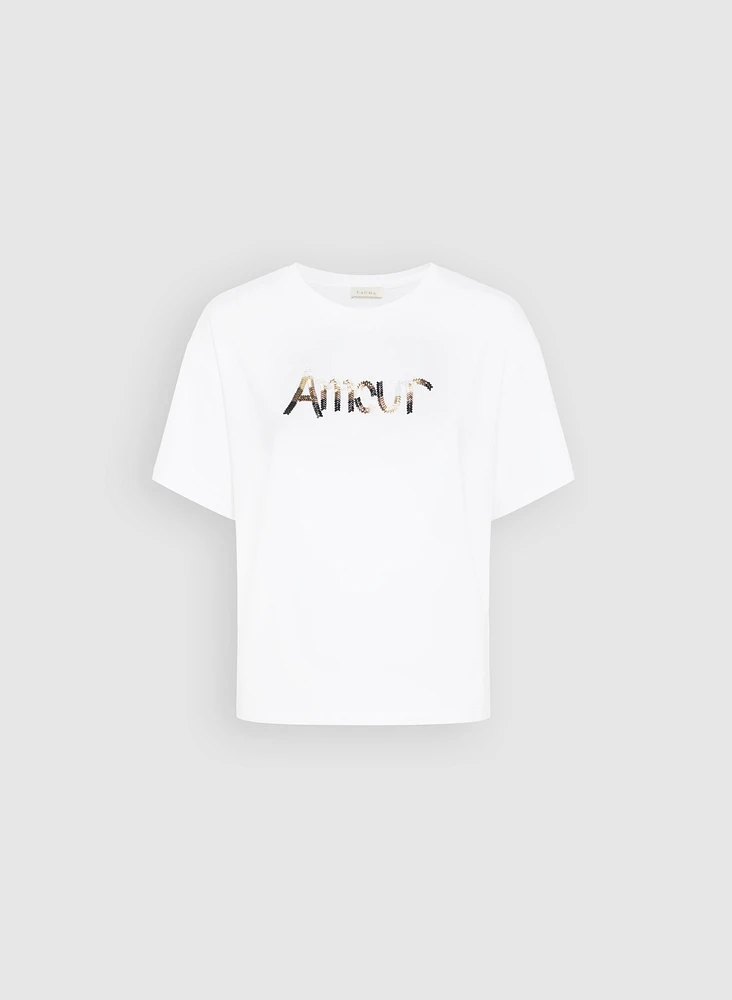 Embellished Script T-Shirt