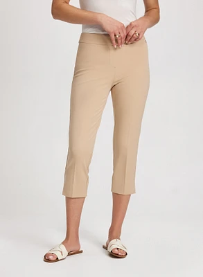 Lateral Slit Pull-On Capris