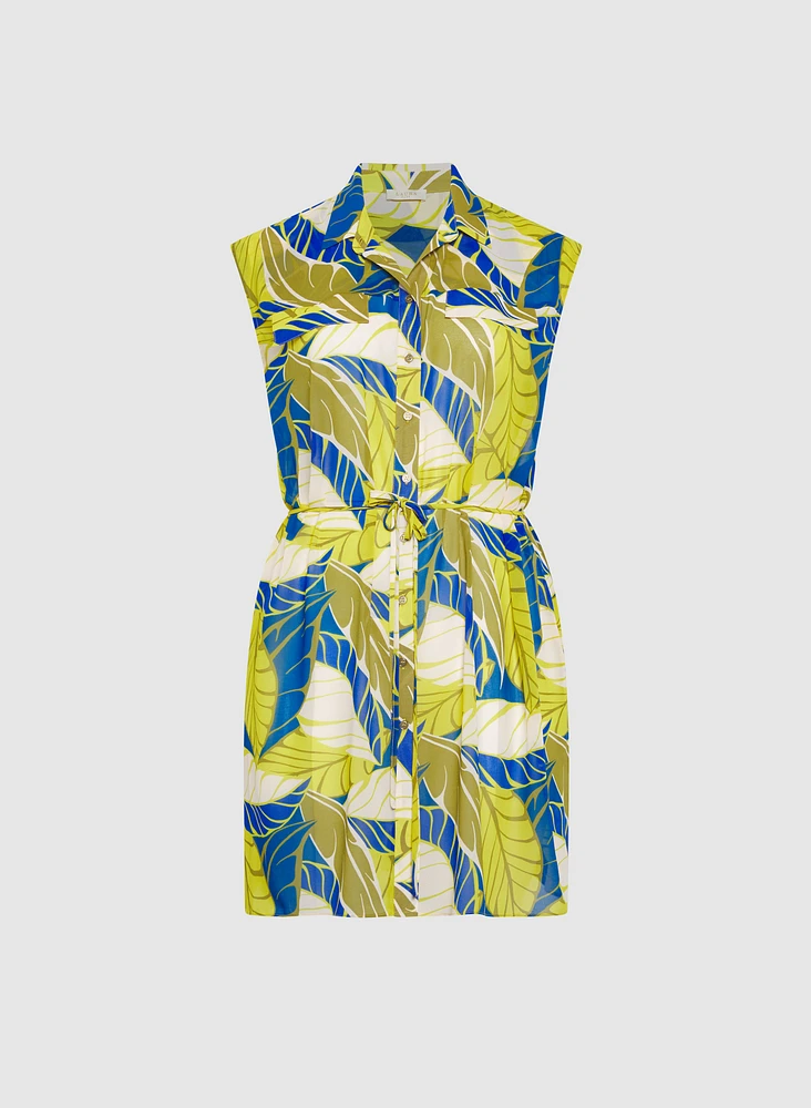 Blouse à motif palmiers
