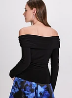 Solid Off-The-Shoulder Top