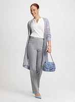 Textured Open-Knit Cardigan & Signature Fit Pants