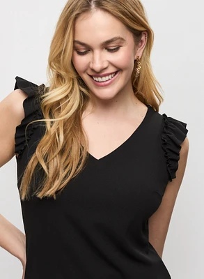 Ruffle Cap Sleeve Top