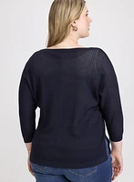 Pull en tricot ajouré