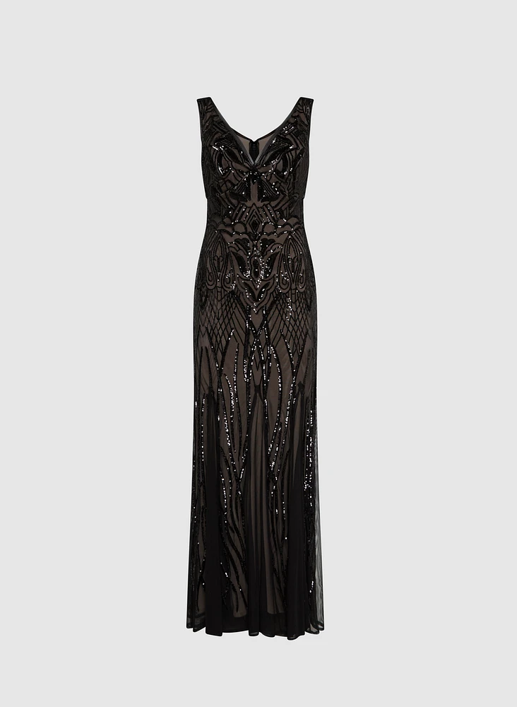 Sequin Embroidered Dress