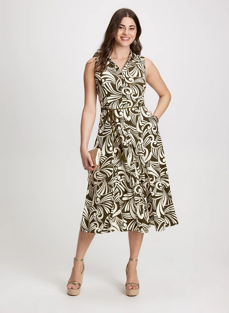 Robe de jour à motif géométrique
