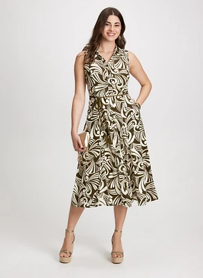 Robe de jour à motif géométrique