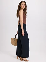 Pull-On Wide-Leg Pants