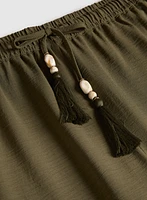 Crinkle Wide-Leg Pants