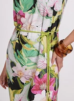 Belted Floral Dress