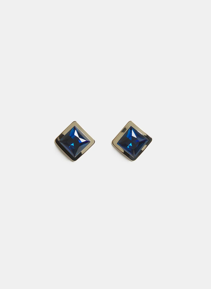Glass Stone Earrings
