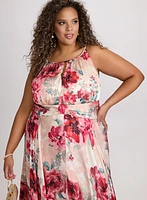 Floral Halter Neck Dress