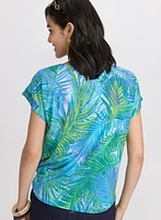 Palm Leaf Print Top