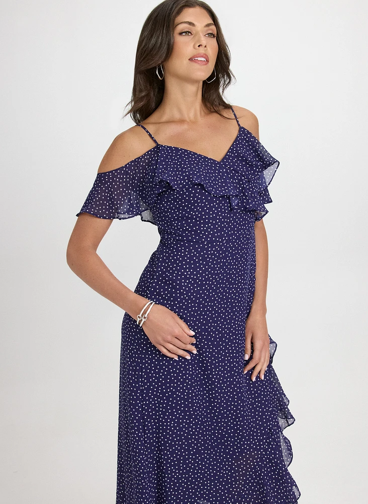 Polka Dot Chiffon Dress