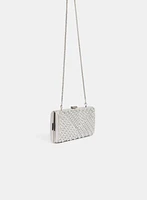 Pochette rectangulaire à cristaux