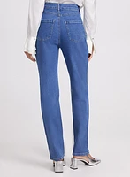 Rhinestone Straight-Leg Jeans