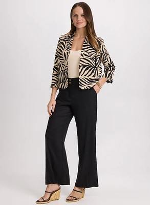 Veste à motif feuilles et pantalon Olivia