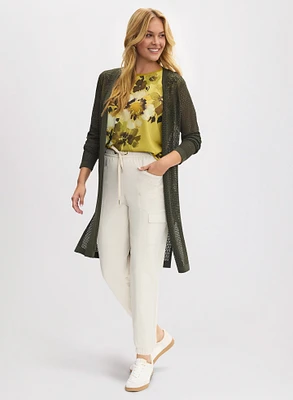 Cardigan en tricot et pantalon cargo