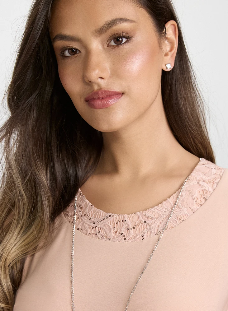 Ensemble robe et veste à paillettes