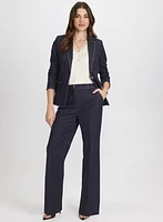 Contrast Stitch Denim Blazer