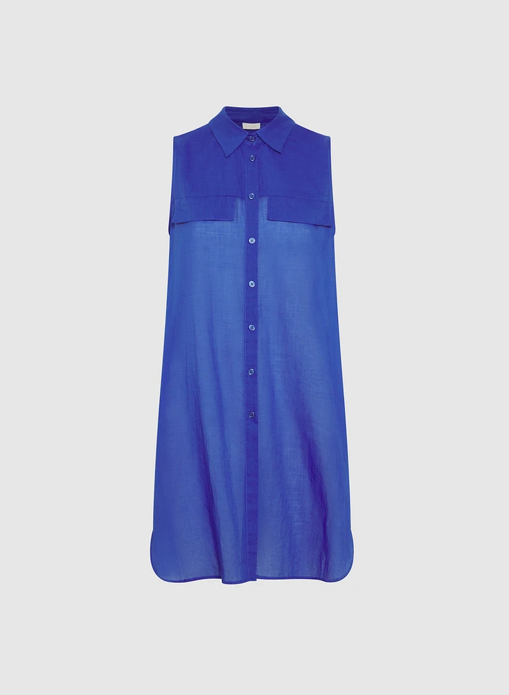 Voile Button-Down Blouse